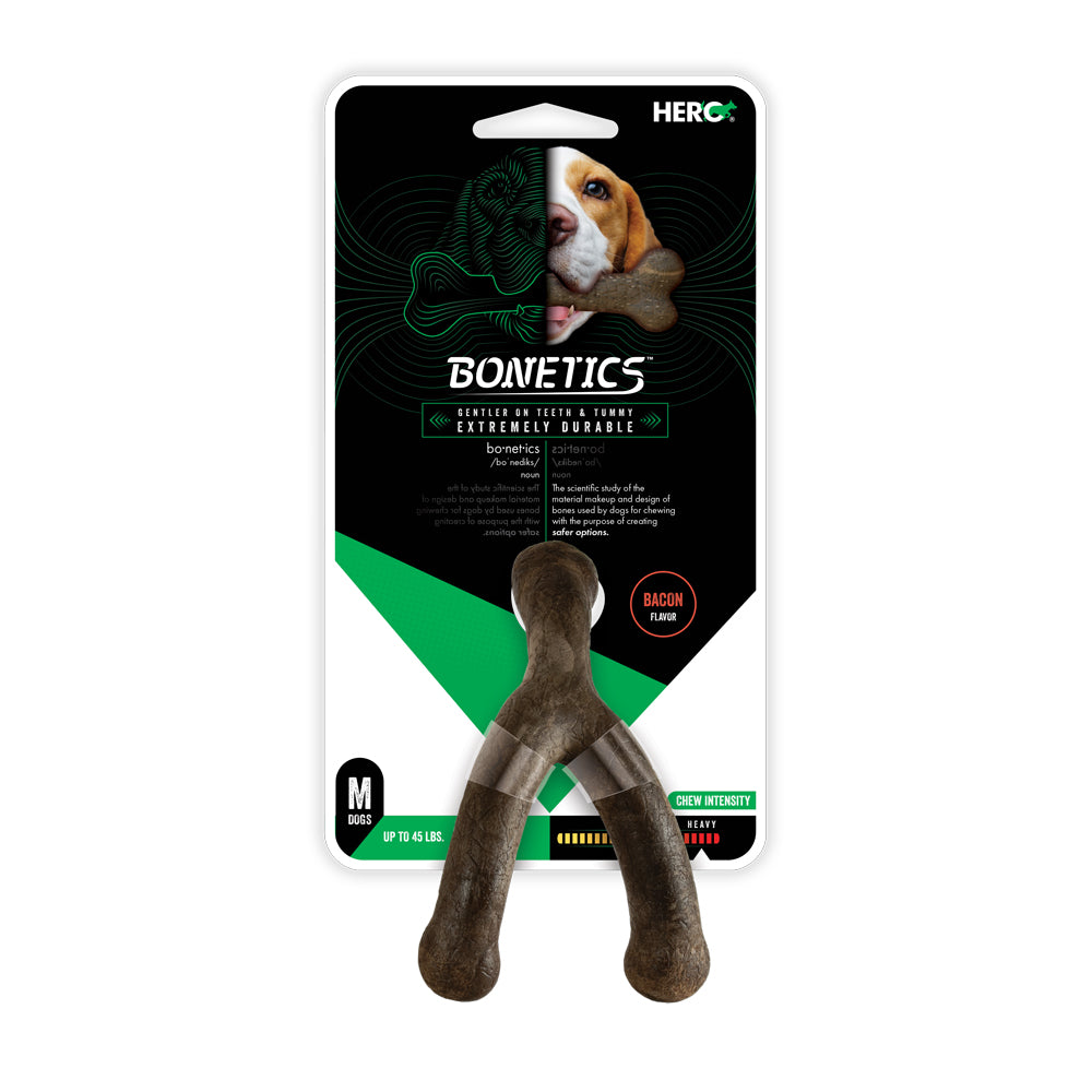 Medium Hero Bonetics™ wishbone dog chew toy