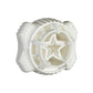 White Large chewing rubber bone ball for dogs