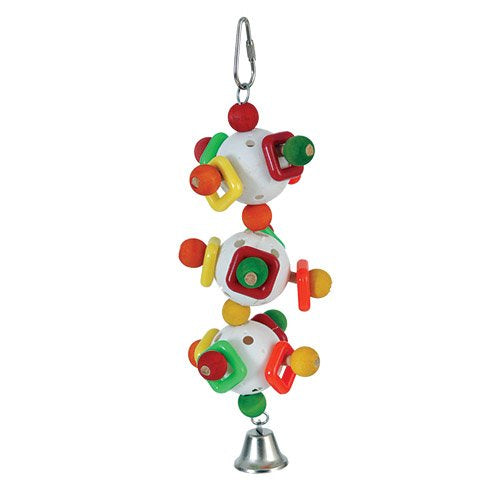 3D triple ball with bell engaging bird toy