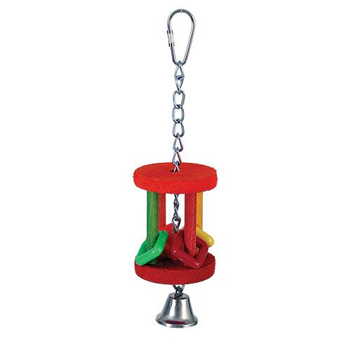 Hanging barrel chew bird toy