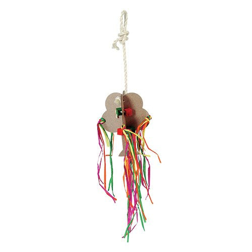 Large 3D Chipboard tree with streamers bird toy