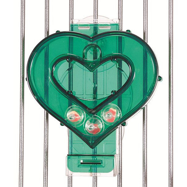 Mastermind Heart foraging bird cage toy