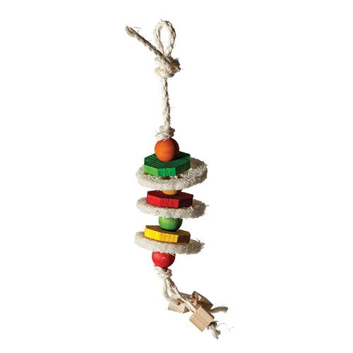 Tri Loofa Stacks toy for birds