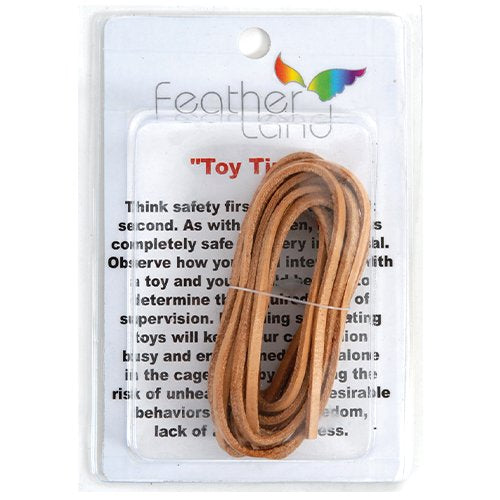 1/8” leather strips for DIY bird toys